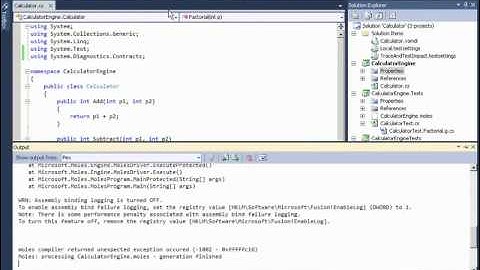 Usando Pex y Contracts para generar unit tests en Visual Studio 2010 y C# 4.0