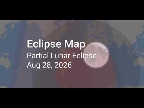 Partial Lunar Eclipse Visualization - August 27 - 28, 2026