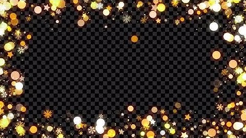 Gold Christmas Snowflakes Frame Stock Motion Graphics