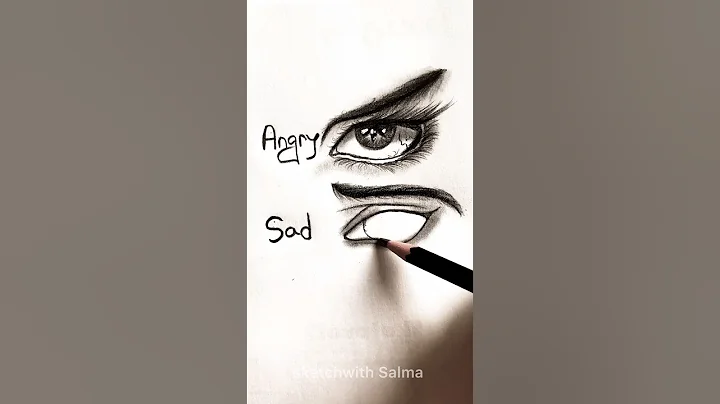 How to draw eyes ✨ (Angry & Sad) #drawing #art #shorts #howtodraw #tutorial #eyes #fypシ