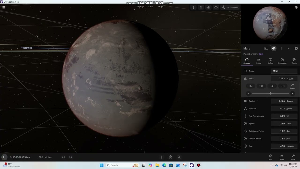 TERRAFORMING MARS IN UNIVERSE SANDBOX