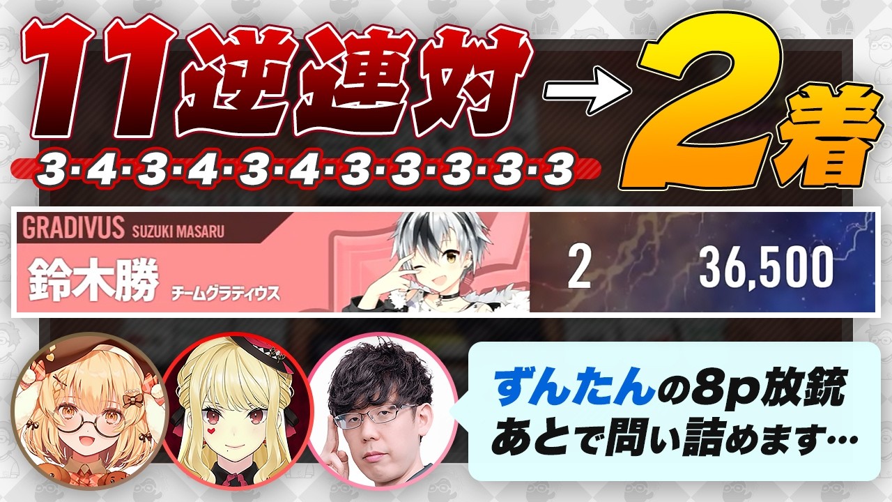 【神域リーグ2024 第5節】11連続逆連対→2着！初のプラス！【因幡はねる/ルイス・キャミー/鈴木勝/渋川難波切り抜き】