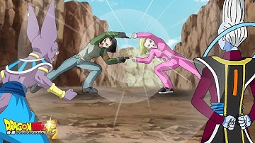 Whis leert Android 18 en Android 17 hoe ze moeten Fuse en laat Beerus in shock achter - Dragon Ba...