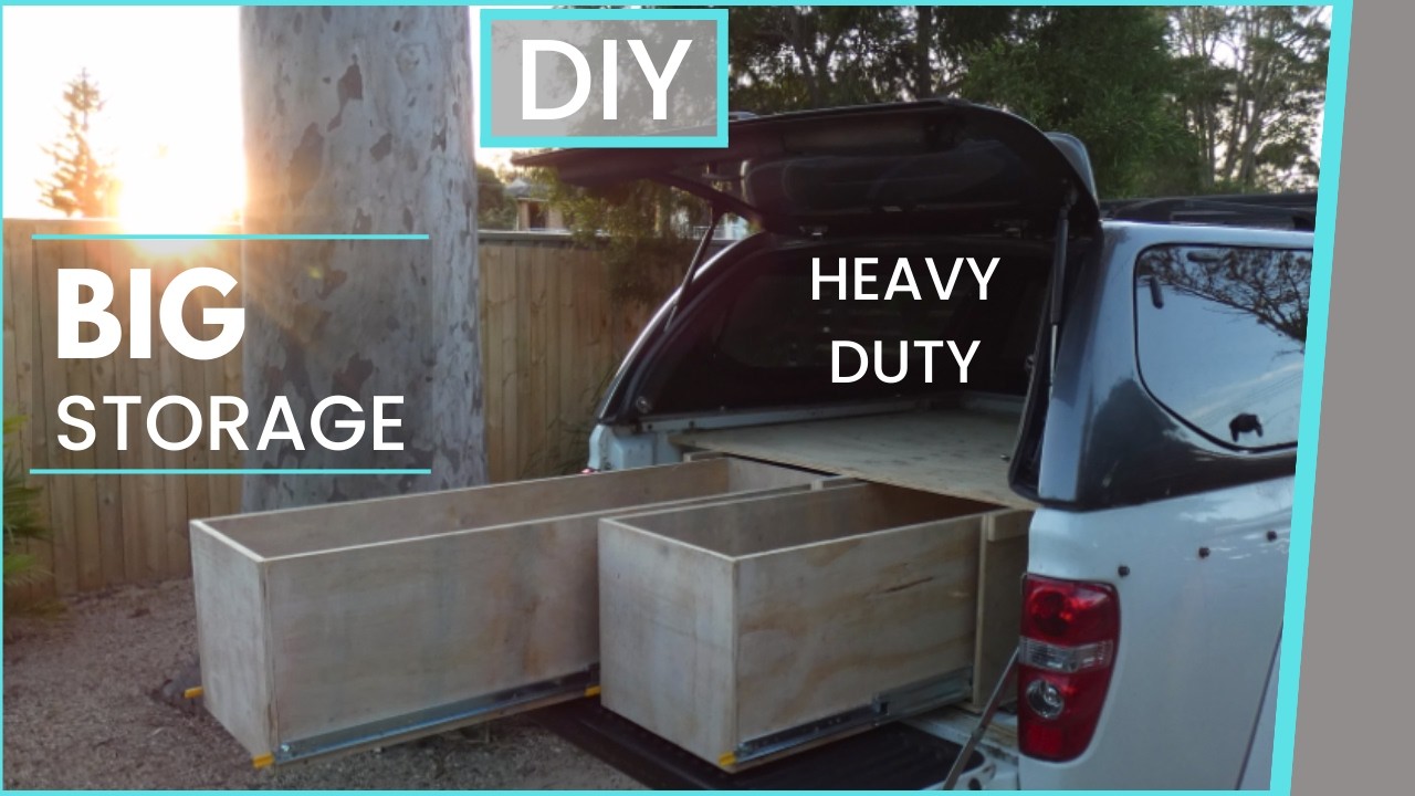 How To Build Large Truck Bed Storage Drawers DIY YouTube