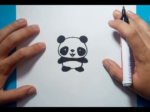 Como dibujar un oso panda paso a paso 4 | How to draw a panda 4 - YouTube