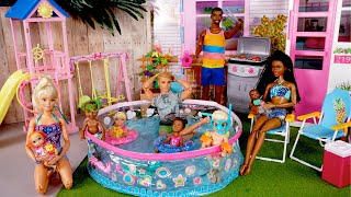 Barbie & Ken Doll Family Getting Ready for Pool Party screenshot 4