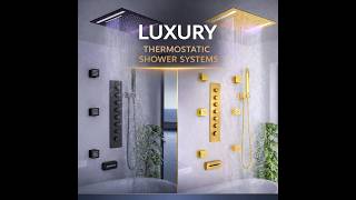 Luxury Thermostatic Shower System | LED Rainfall, Waterfall & Body Jets – MAX Faucets