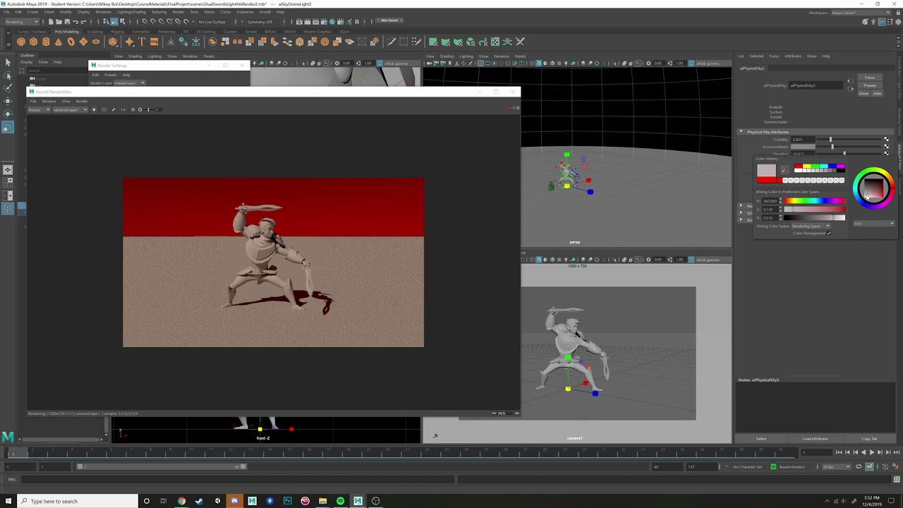 Basic Lighting And Rendering in Arnold - YouTube
