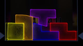 Softbody Tetris V28 😋 Night Version | Neon Light ❤️ C4D4U screenshot 5