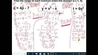 Domain & Range Word Problems