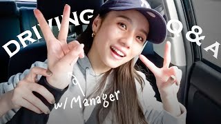【Vlog】ドライブしながらマネージャーさんとみんなの質問に答えたよ!