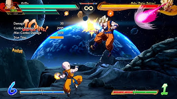 DBFZ 1.27 - Krillin Midscreen to Corner 8 Rocks loop