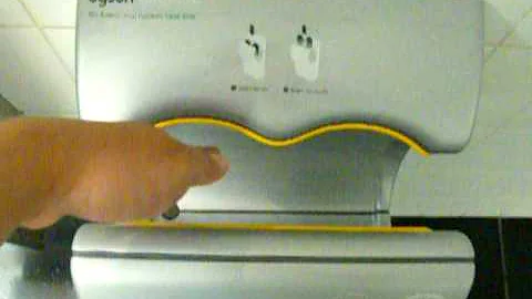 My first time using the Dyson Air Blade. Yes it's ...