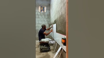 Perfect Wall Tile Installation Using Laser Level | Satisfying Tile Setting Technique