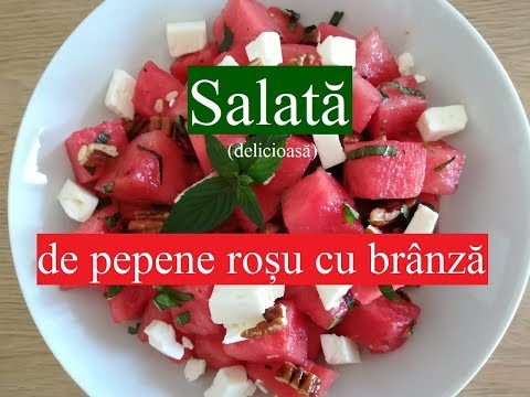 Salata (delicioasa) de pepene rosu cu feta