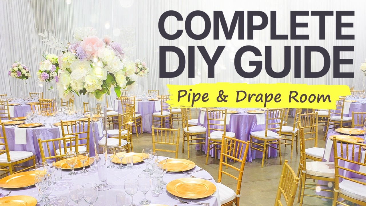 EASY DIY HOW TO PIPE & DRAPE WEDDING (COVER WALLS 💯) YouTube