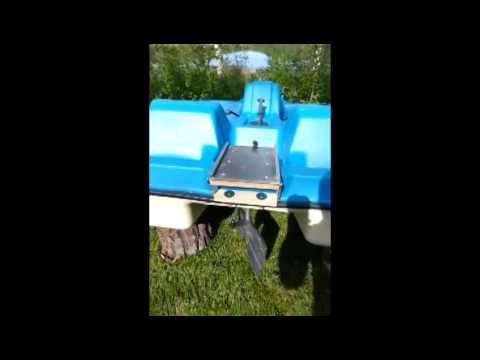 Trolling motor mounted on paddle (pedal) boat. - YouTube