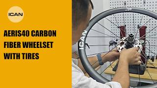 Aeris40 Carbon Fiber Wheelset with Tires.#icancycling #aeris40