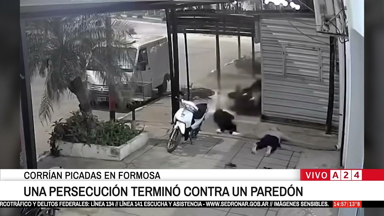►Insólita persecución en Formosa: motociclistas huían de la Policía y chocaron en cadena