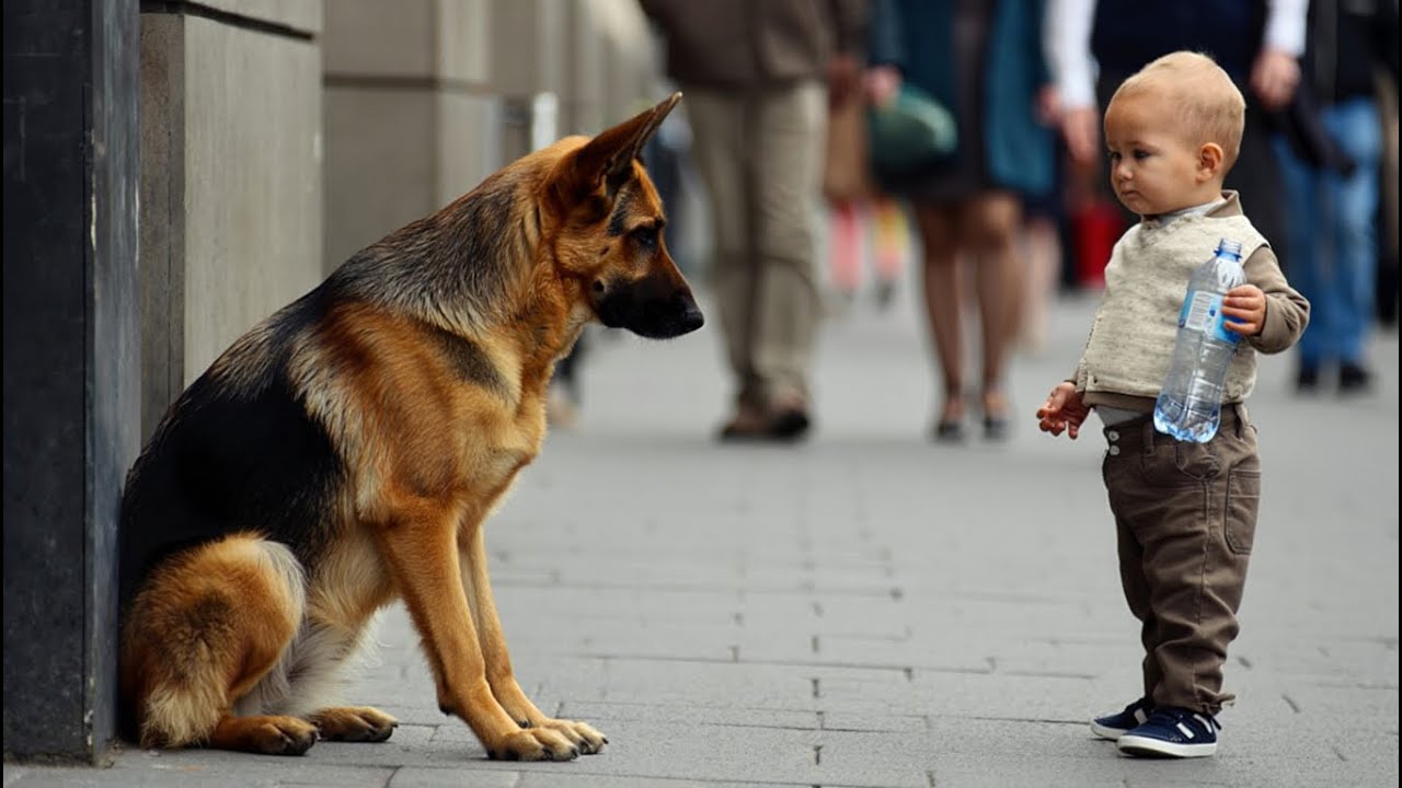 Alle overså den forlatte hunden på gaten. Bare en baby så ham, og det han gjorde er uforglemmelig.