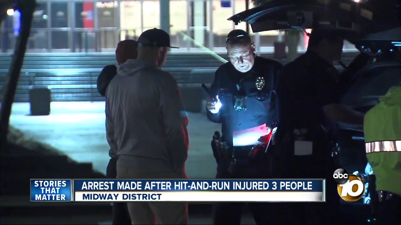 Driver arrested in hit and run that injured three - YouTube