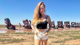 Tourists are RUINING this Route 66 Landmark Cadillac Ranch exposed