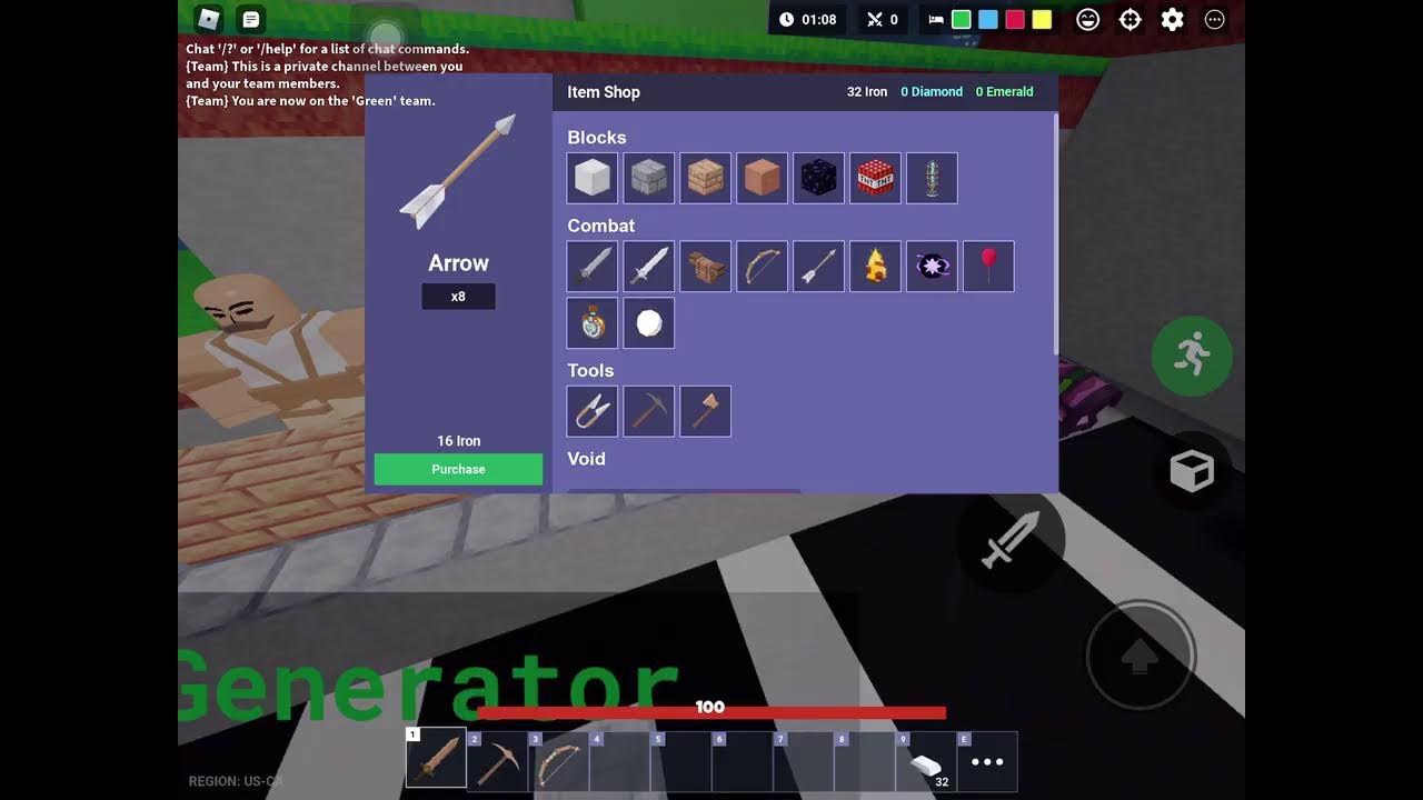 Roblox bedwars xp grind join me user Hacus2012 🔴 or other games idk