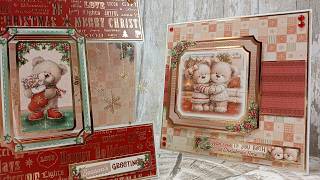 A cute cutaway card with acetate using Hunkydory Magazine #90 free kit Beary Christmas - Warm Wishes