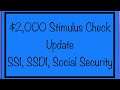 $2,000 Stimulus Check Update for SSDI, SSI, Social Security, Low Income – December 26 Update