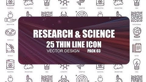 Research & Science – Thin Line Icons (After Effects template)