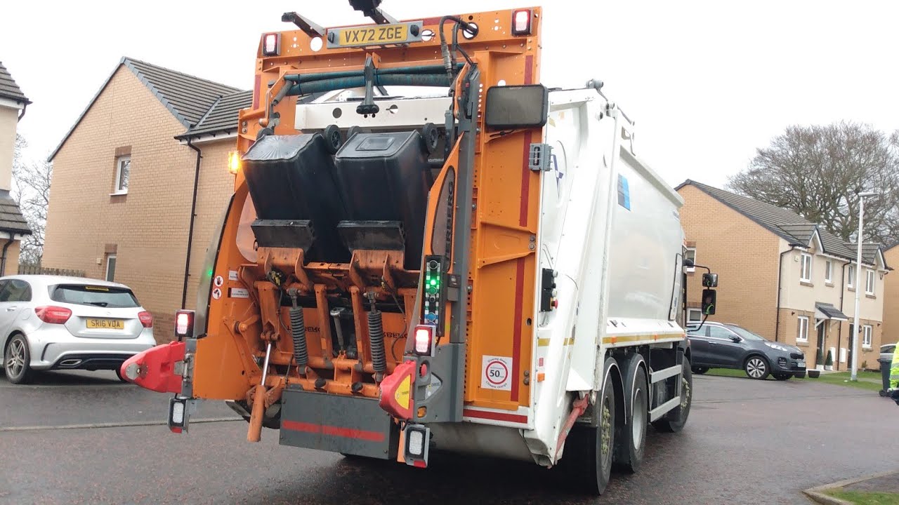 Dennis Eagle Elite+, Olympus Bin Lorry Collecting General Waste - YouTube