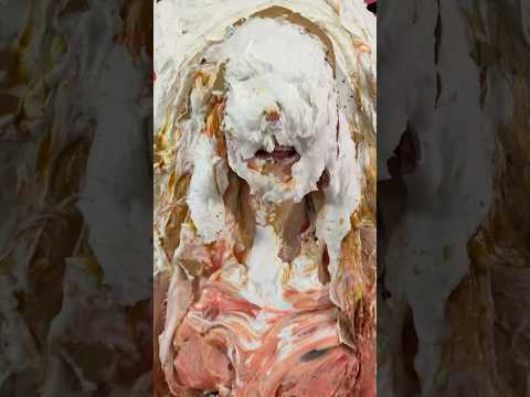 Lindsay Gets Creamed! - Aftermath of a messing, with Lindsay covered with slime and pies.