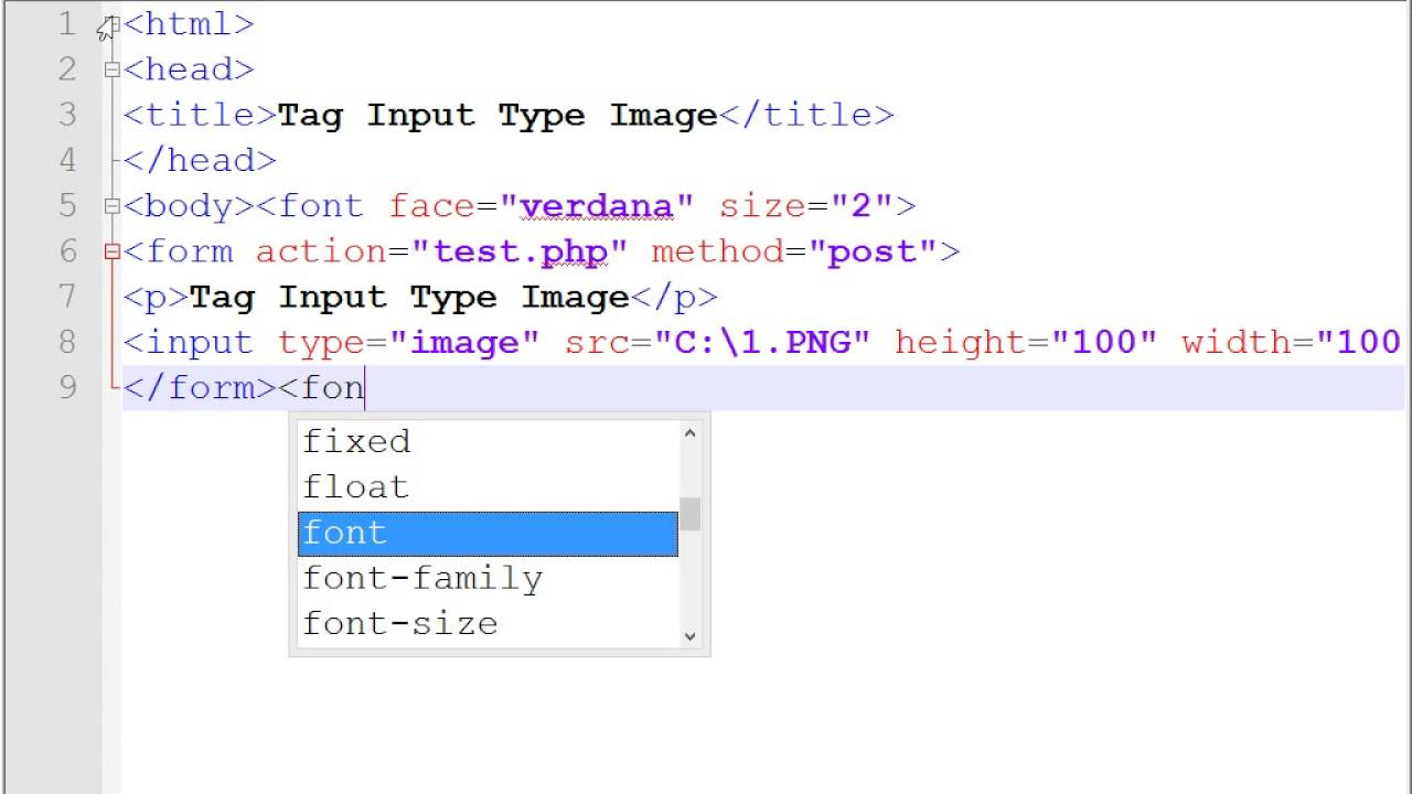 input type html  New  HTML Tag Input Type Image