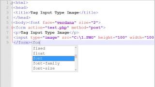 HTML Tag Input Type Image