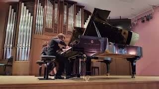 Valery Gavrilin - Waltz from "Scetches" for piano 4 hands / Danya Anapolsky, Vera Selivanenko