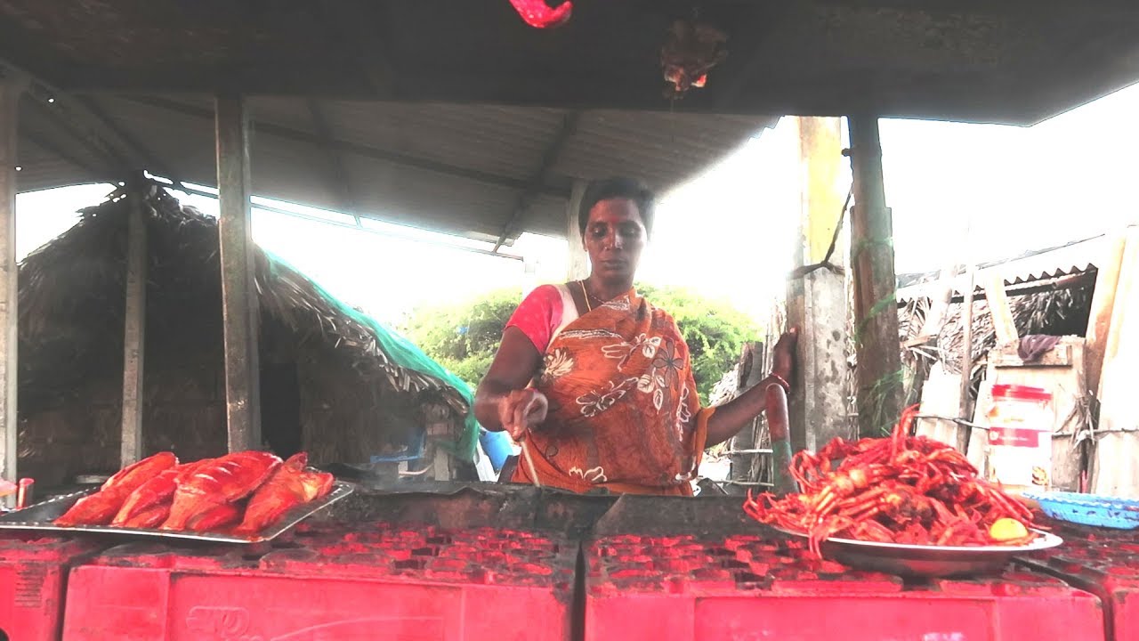 Sea Fish Fry at Koduru Beach, Nellore | Beach side Food | Nellore Street Food | Street Food Zone