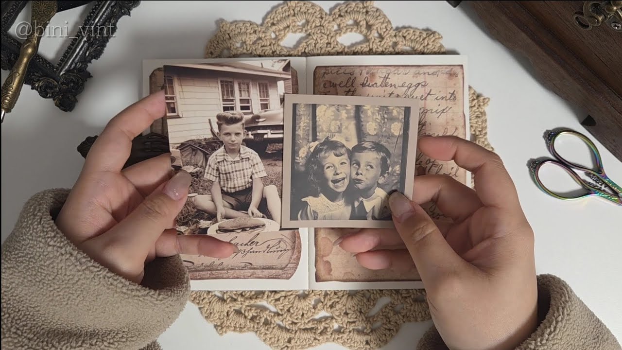 ASMR 차차노트 템으로 빈티지 다이어리 꾸미기