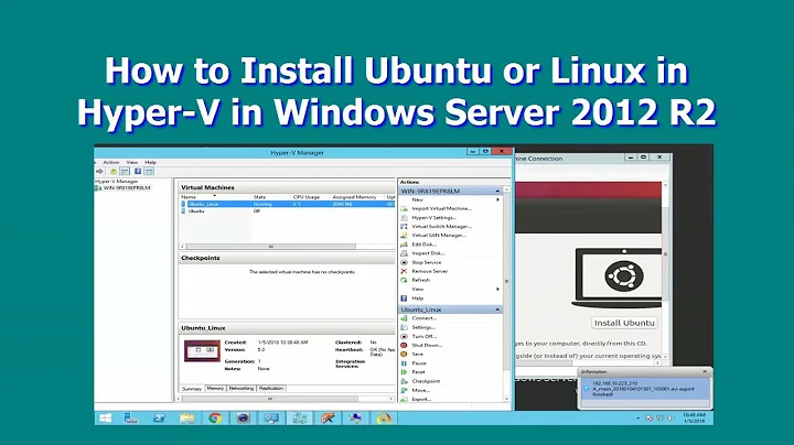 How to Install Ubuntu or Linux in Hyper- V in Windows Server 2012 R2