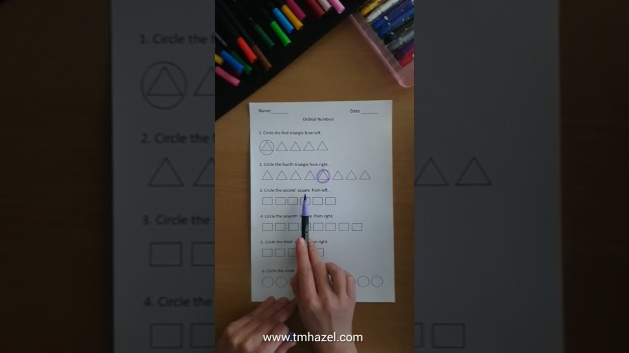 ordinal numbers for kids math for preschoolers worksheets for kids youtube
