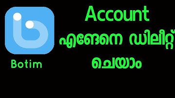 How to delete botim account / botim account delete malayalam