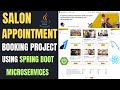 Salon Appointment Booking System Project in Spring Boot Microservice, React JS | Razorpay Integrated