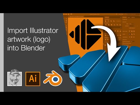 Import Illustrator Artwork Logo Into Blender Youtube