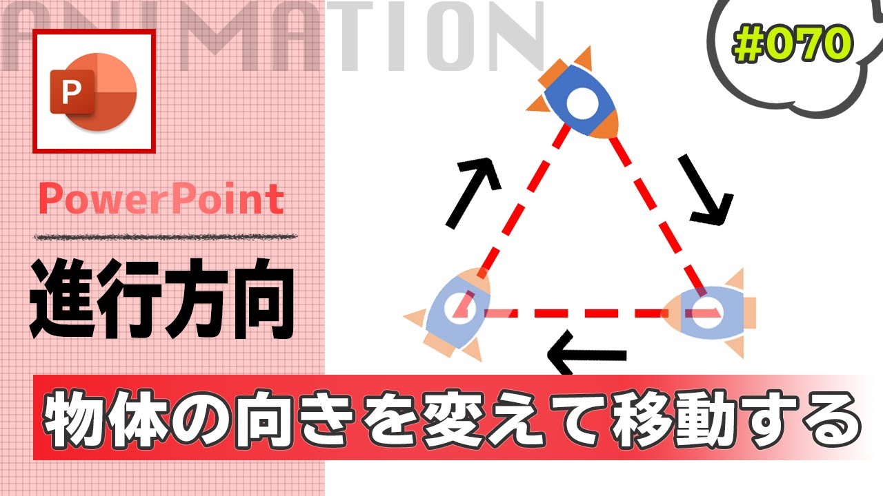 パワーポイントの図形をアニメーションしながら回転させる方法 Powerpoint Slide Animation Tutorial 070 Youtube