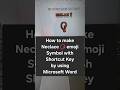 Neclace 📿 emoji Symbol with Shortcut Key #shorts #trending #shortcutkeys #neclace #tricks #msword