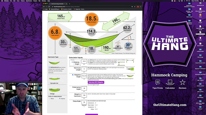Hammock Hang Calculator Walk Thru