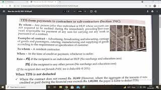 PAYMENTS TO CONTRACTOR OR SUB CONTRACTOR SEC 194C