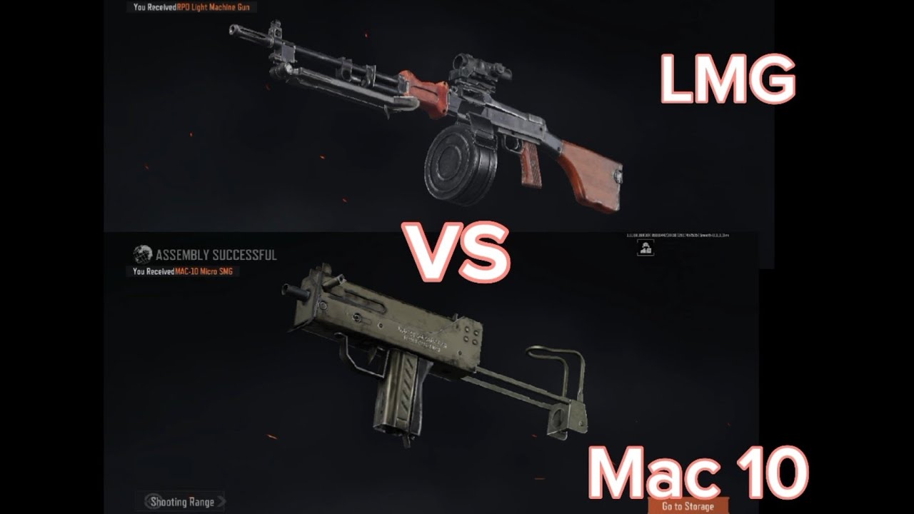 Mac V Rpd RPD light machine gun vs mac 10 smg in ARENA BREAKOUT - YouTube
