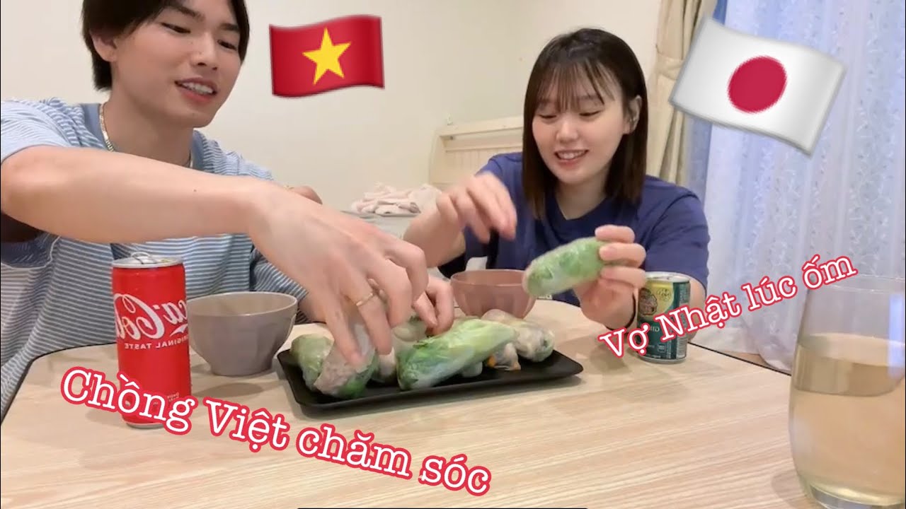 Làm món vợ Nhật thích nem cuốn |Cặp đôi Việt-Nhật