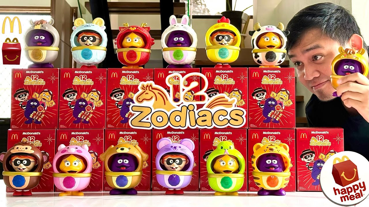 McDonald’s 12 ZODIACS February 2026 Unboxing ASMR!! ☘️❤️