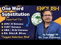 One Word Substitution in English | AMU–JMI Class 11 | BA, BALLB, BCom, BEd, MBA | CUET Entrance Exam